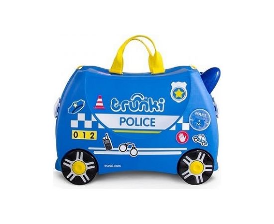 TRUNKI Детский чемодан на колесах Percy the Police Car TRU-0323 + наклейки