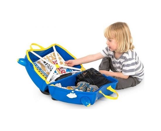 TRUNKI Детский чемодан на колесах Percy the Police Car TRU-0323 + наклейки