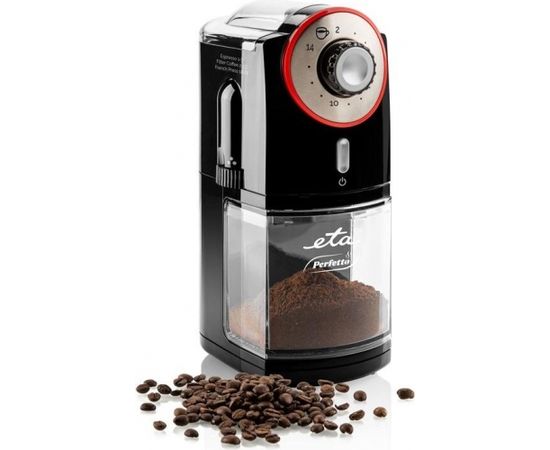 ETA Grinder Perfetto ETA006890000 100 W, Coffee beans capacity 200 g, Number of cups Up to 14 pc(s), Lid safety switch, Black