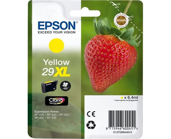 Epson Singlepack Yellow 29XL Claria Home Ink