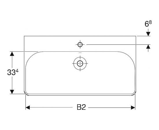 Geberit Izlietne Smyle taisnstūrveida 120x48