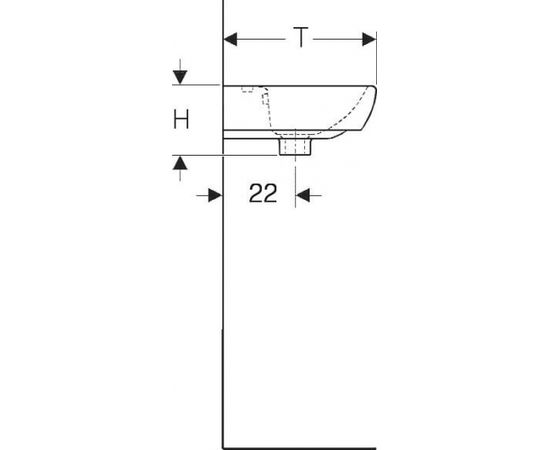 Geberit Izlietne Smyle taisnstūrveida 120x48