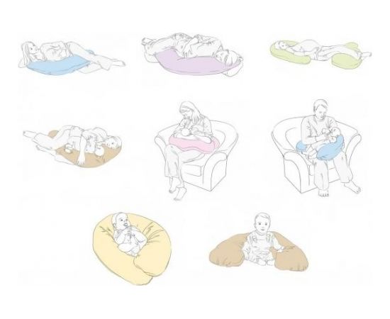 Spilvens-pakavs PHYSIO MULTI "Melange PINK" jersī, CEBA BABY (741) Barošanas krēsliņi