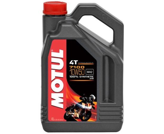 Motul 7100 4T 10W50 sintētika 4L eļļa 4 taktu motociklu dzinējiem