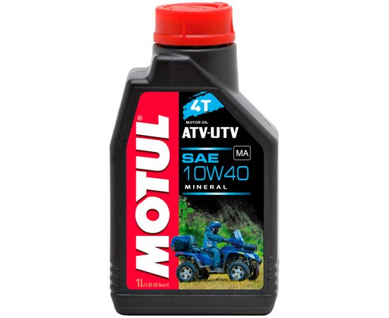 Motul ATV-UTV 4T 10W40 1L minerālā eļļa kvadracikliem 4T četrtaktu eļļas
