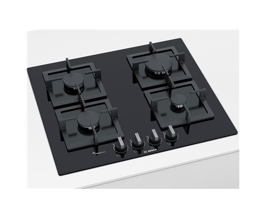 Bosch Hob PPP6A6B20 Gas, Number of burners/cooking zones 4, Black,