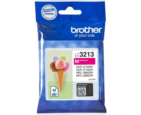 Brother LC3213M Ink Cartridge, Magenta, Sarkana tintes kasete 400lpp