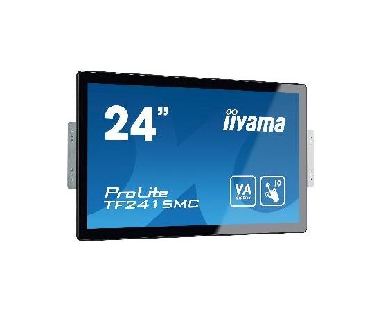Iiyama 24" PCAP Bezel Free 10P Touch. 1920x1080. Anti-Fingerprint coating. VA panel. 315cd/m² (with touch). 3000:1. 16ms. USB Interface. / TF2415MC-B2