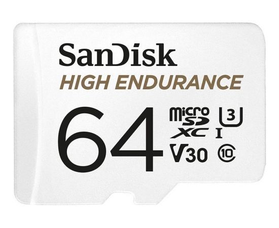 SANDISK 64GB MAX ENDURANCE microSDHC Card with Adapter