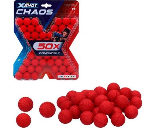 Porolona bumbiņas 50 gab. X-Shot Chaos ZURU 14 g+ CB46275