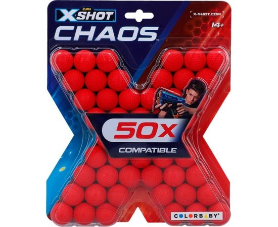 Porolona bumbiņas 50 gab. X-Shot Chaos ZURU 14 g+ CB46275