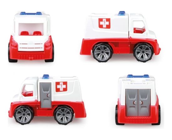 Lena Ātras palidzības mašīna ar cilvēciņu un ratiņiem Truxx 29 cm kastē Čehija L04456