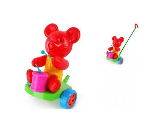 Пластмассовая игрушка на палочке для толкания - мишка 340251