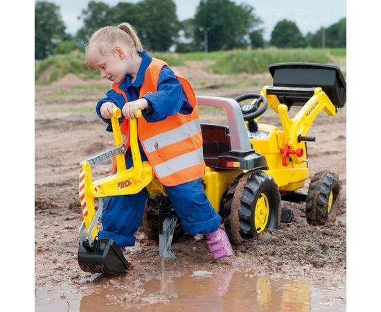 Rolly Toys Pedāļu traktors ar diviem kausiem rollyJunior JCB (3-8 gadiem) 812004