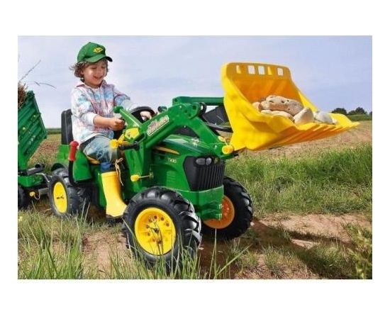 Rolly Toys Traktors ar pedāļiem rollyFarmtrac John Deere 7930 2 ātrumi, bremze, noņemāmais kauss un piepūš. riteņ.  710126 ( 3 - 8 gadiem) Vācija