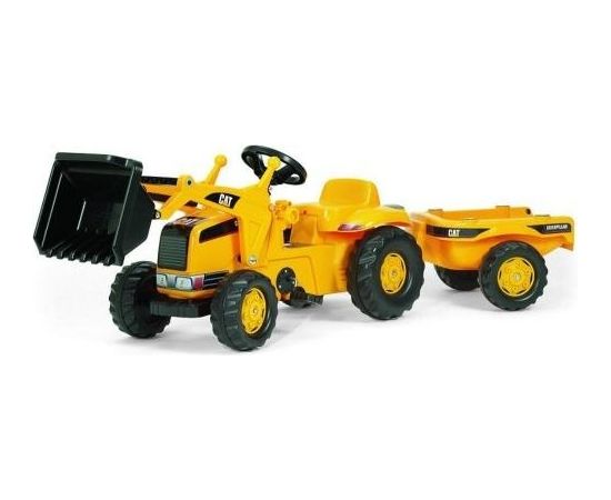 Rolly Toys Pedāļu traktors ar kausu  un piekabi Rolly Kid CAT 023288  (2,5-5 gadiem) Vācija