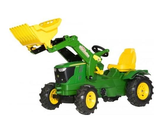 Rolly Toys Трактор педальный с ковшом (надувн. колеса)  rollyFarmtrac  John Deere 6210R (3-8 лет) Германия 611002