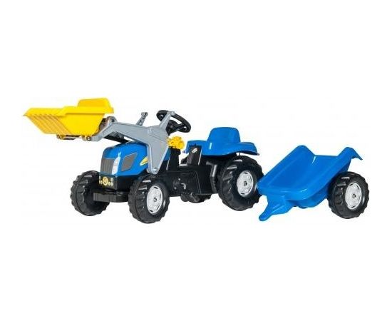 Rolly Toys Bērnu traktors ar pedāļiem rollyKid NH T7040 ar kausu un  piekabi  (2,5-5 gadiem) 023929 Vācija