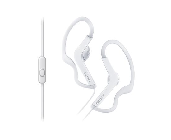 Sony Sports series MDR-AS210APW Ear-hook, Connection type 3.5 mm, Microphone, White