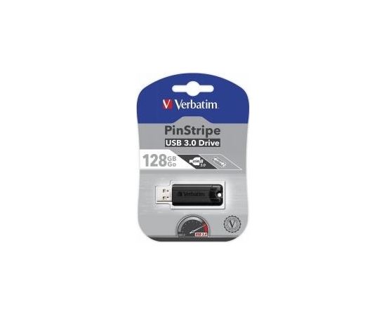 Verbatim PinStripe 128GB USB 3.0 Black