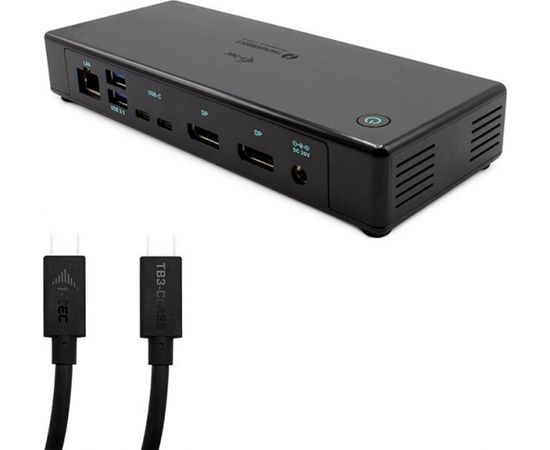 I-TEC Thunderbolt3 USB-C DisplayPort Dualdock 85W (Ir veikalā)