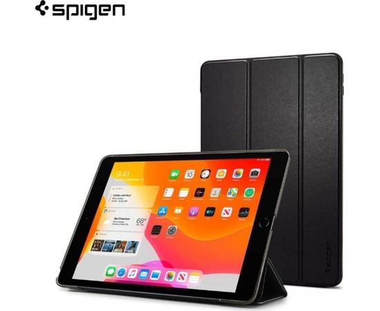 Spigen Smart Fold Daudzfunkcionāls Maks ar statīvu un Miega gudru funkciju planšetdatoram Apple iPad 10.2 2019 Melns