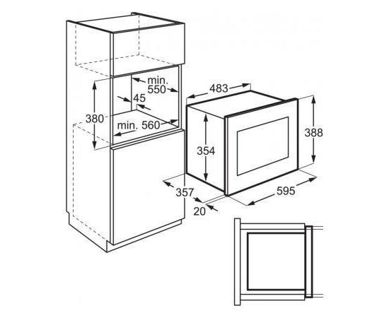 Electrolux EMS4253TEX Iebūvējama mikroviļņu krāsns