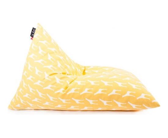 Qubo™ Tryangle Safari Giraffe Whitewash yellow Art.70496 Sēžammaiss, Puffs, Mīkstais bean bags, pupumaiss