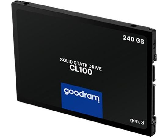 GOODRAM CL100 GEN. 3 240GB SSD, 2.5” 7mm, SATA 6 Gb/s, Read/Write: 520 / 400 MB/s