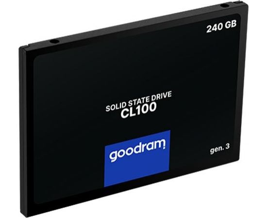 GOODRAM CL100 GEN. 3 240GB SSD, 2.5” 7mm, SATA 6 Gb/s, Read/Write: 520 / 400 MB/s