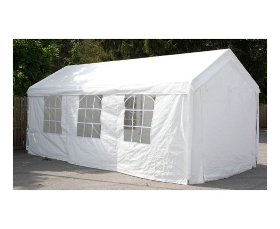Палатка для мероприятий 3x6м, рама из стали, покрытие: полиэтилен, цвет: белый