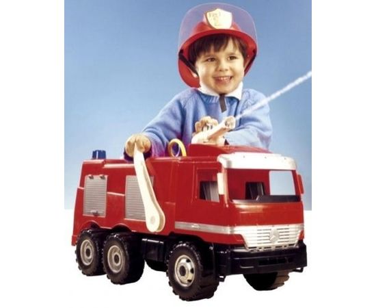 Liela ugunsdzēsēju mašīna LENA MAXI ar ūdens pumpi, 64cm, slodze 100kg (kastē)  L02058