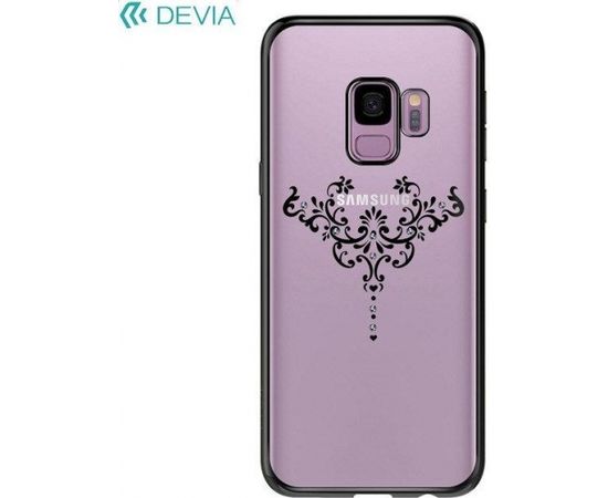 Devia Crystal Iris Aizmugurējais Silikona Apvalks ar Swarovski Kristaliem priekš Samsung G960 Galaxy S9 Melns