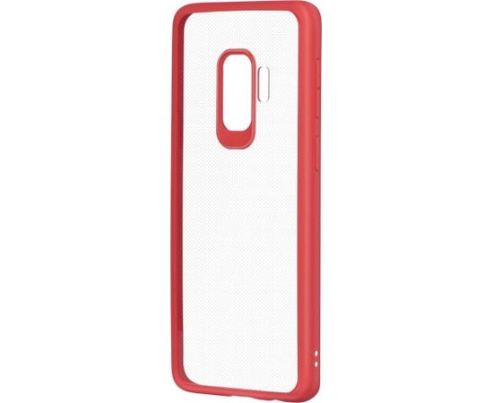Devia Pure Style Силиконовый Чехол для Samsung G965 Galaxy S9 Plus Прозрачный - Красный