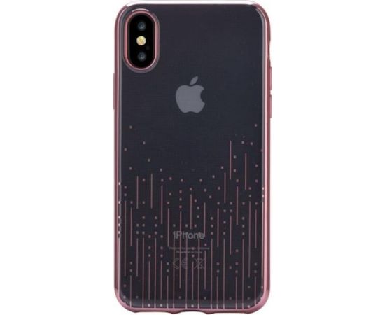 Devia Crystal Meteor Силиконовый Чехол с Кристалами Swarovsky для Apple iPhone X / XS Розовый
