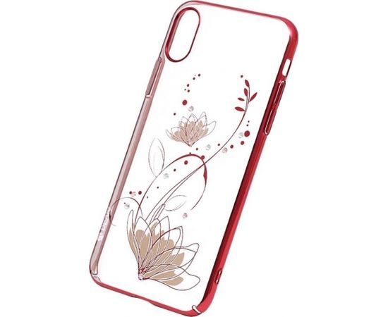 Devia Lotus Пластмассовый Чехол с Кристалами Swarovsky для Apple iPhone X / XS Красный