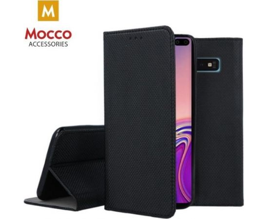 Mocco Smart Magnet Book Case Grāmatveida Maks Telefonam Huawei P40 Lite E Melns