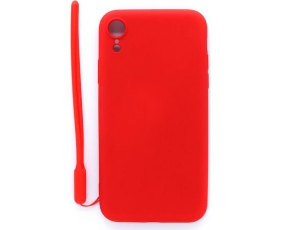 Evelatus  
       Apple  
       iPhone XR Soft Touch Silicone Case with Strap 
     Red