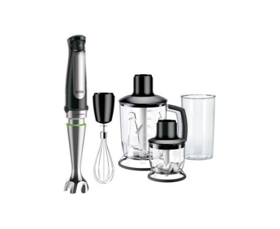 BRAUN Hand Blender MQ7045X, 1000W, 1.25L, ActiveBlade, SmartSpeed, Inox/Black / MQ7045X