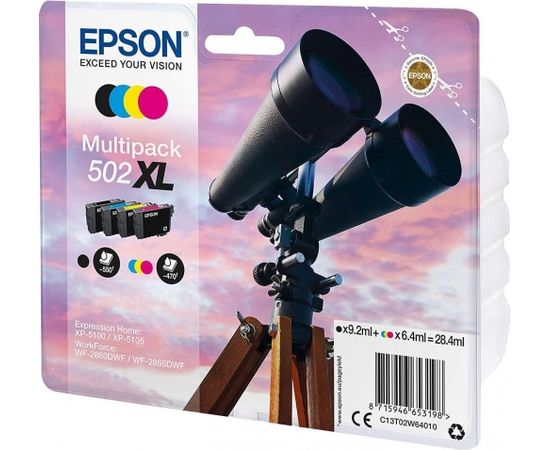 Epson Multipack 4-colours 502 XL Ink cartridge multi pack, Black, Cyan, Magenta, Yellow
