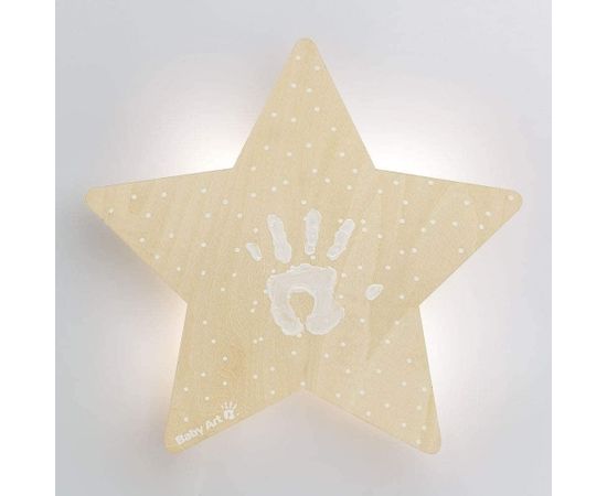 Baby Art sienas lampas komplekts mazuļa pēdiņu/rociņu nospieduma izveidošanai, zvaigzne - 3601099500