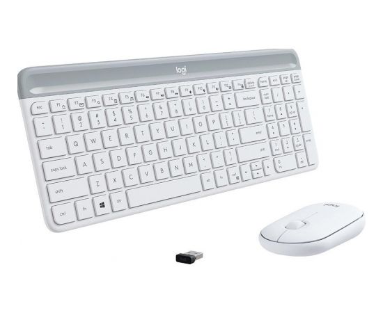 Logitech Slim Wireless Keyboard and Mouse Combo MK470-OFFWHITE-US INT'L-2.4GHZ-INTNL