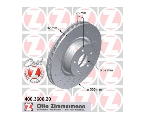 Zimmermann Bremžu disks 400.3606.20