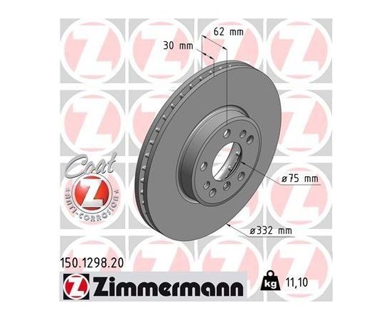 Zimmermann Bremžu disks 150.1298.20