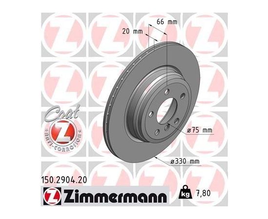 Zimmermann Bremžu disks 150.2904.20