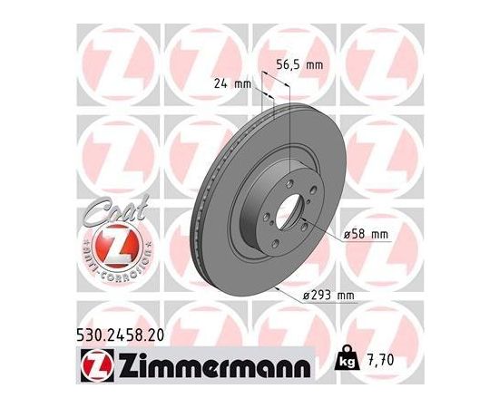 Zimmermann Bremžu disks 530.2458.20