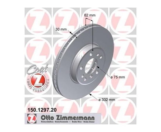 Zimmermann Bremžu disks 150.1297.20
