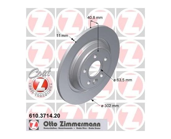 Zimmermann Bremžu disks 610.3714.20