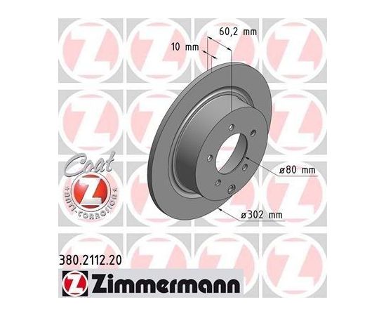 Zimmermann Bremžu disks 380.2112.20
