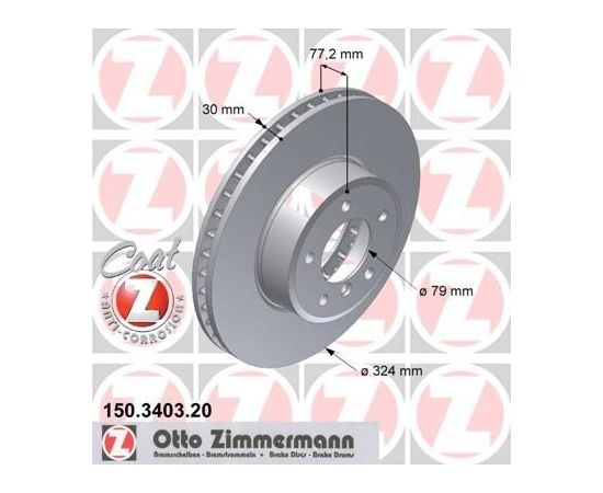 Zimmermann Bremžu disks 150.3403.20